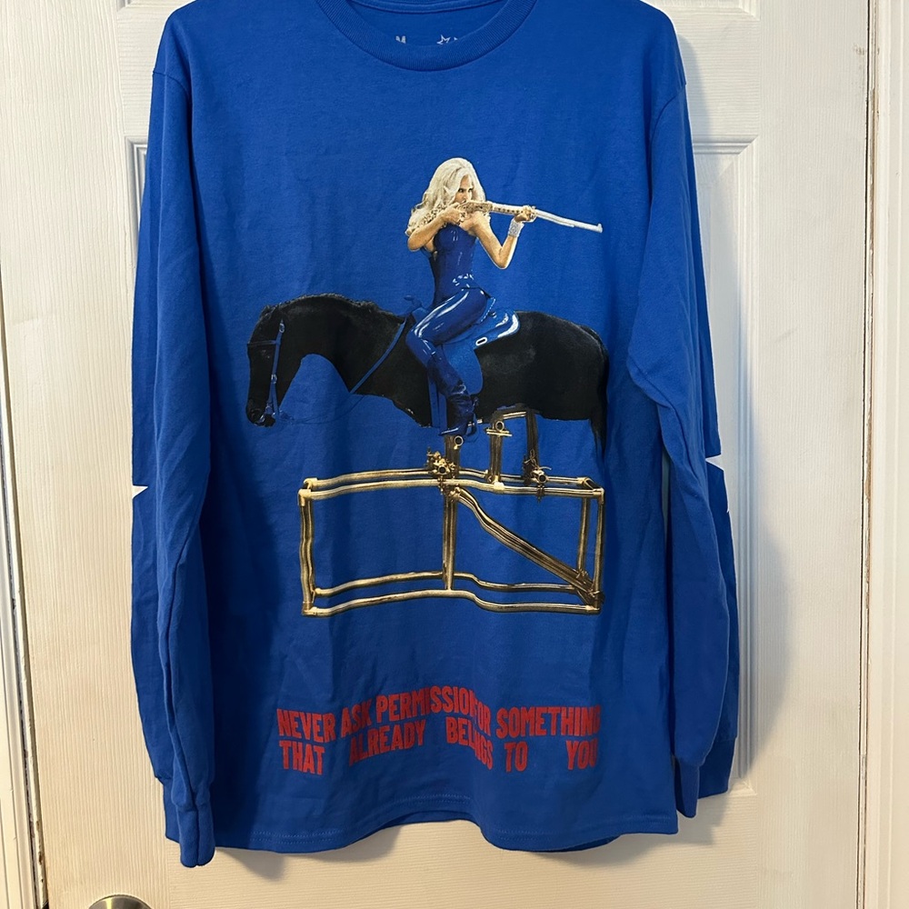 Official Cowboy Carter Blue Long-sleeve Shirt